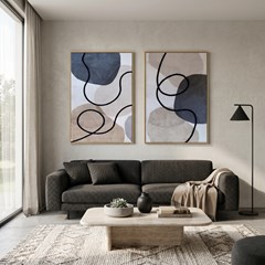 QUADRO BOHO 012 COM BORDADO 60 cm x 90 cm