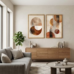 QUADRO BOHO 015 TERROSSO DUPLA S/V 50 cm x 70 cm