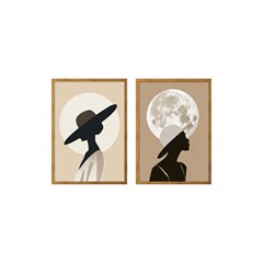 QUADRO BOHO 016 CHAPEU DUPLA S/V 50 cm x 70 cm