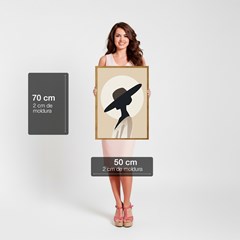 QUADRO BOHO 016 CHAPEU DUPLA S/V 50 cm x 70 cm