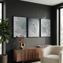QUADRO FOLHAS 013 OUTONO TRIO S/V 50 cm x 70 cm