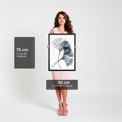 QUADRO FOLHAS 015 ORIENTAL DUPLA S/V 50 cm x 70 cm
