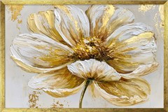 QUADRO FLORAL 006 FLOR DOURADA S/V 90 cm x 60 cm