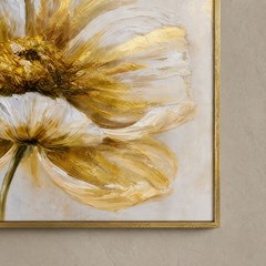 QUADRO FLORAL 006 FLOR DOURADA S/V 90 cm x 60 cm