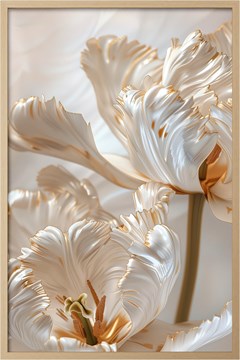 QUADRO FLORAL 008 NUDE DUPLA S/V 60 cm x 90 cm