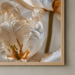 QUADRO FLORAL 008 NUDE DUPLA S/V 60 cm x 90 cm
