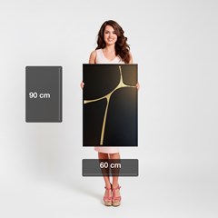 QUADRO 3D PEDRAS I 015 PRETO S/V 60 cm x 90 cm