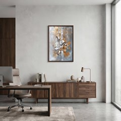 QUADRO 3D 024 PINTURA DOURADA S/V 60 cm x 90 cm