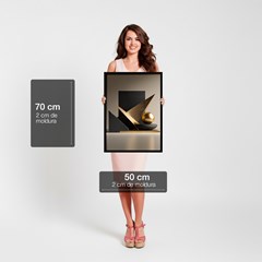 QUADRO 3D 028 FORMAS GEO DUPLA S/V 50 cm x 70 cm