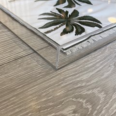 QUADRO 3D 033 COQUEIROS C/ BORDADO E ACRILICO 30 cm x 30 cm