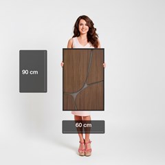 QUADRO 3D PEDRAS 038 MADEIRA S/V 60 cm x 90 cm