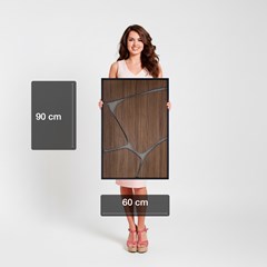 QUADRO 3D PEDRAS 039 MADEIRA S/V 60 cm x 90 cm