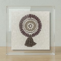 QUADRO 3D 044 MANDALA C/ TASSEL E ACRILICO 30 cm x 30 cm
