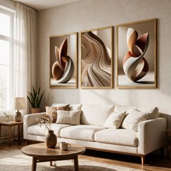 QUADRO 3D 050 OBJETO GEO TRIO S/V 50 cm x 70 cm