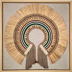 QUADRO ARTESANAL 105 COCAR CIRANDA S/V 80 cm x 80 cm