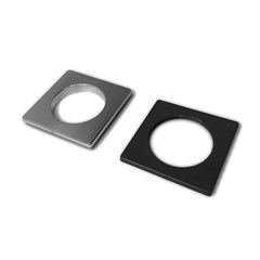 ILHOS ECO METAL CROMADO METALIZADO QUADRADO MONO 32 mm